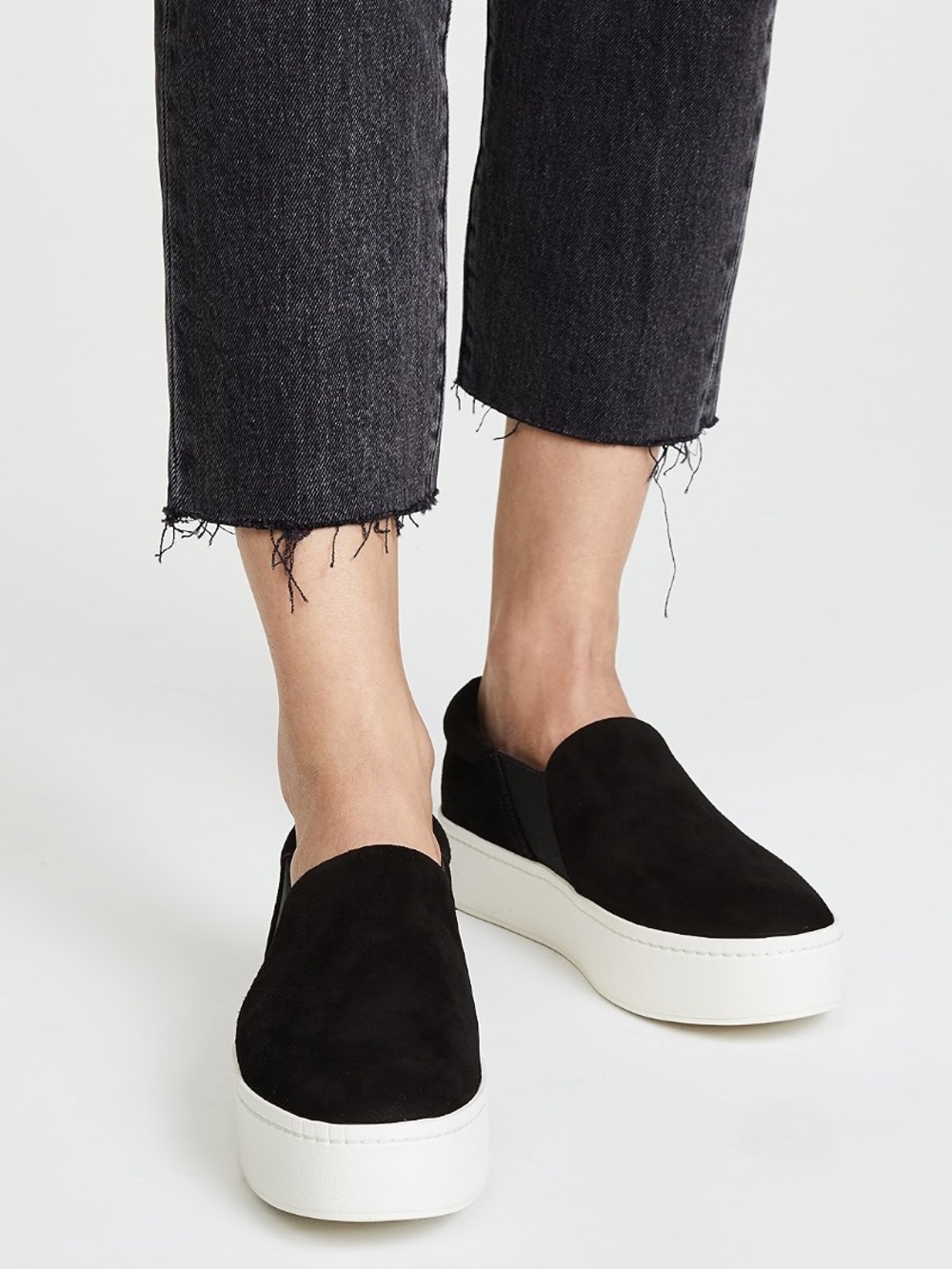Vince Suede Slip-On Platform Sneakers